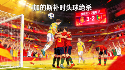 视频集锦：加的斯补时头球绝杀，西班牙3-2逆转葡萄牙，全场沸腾